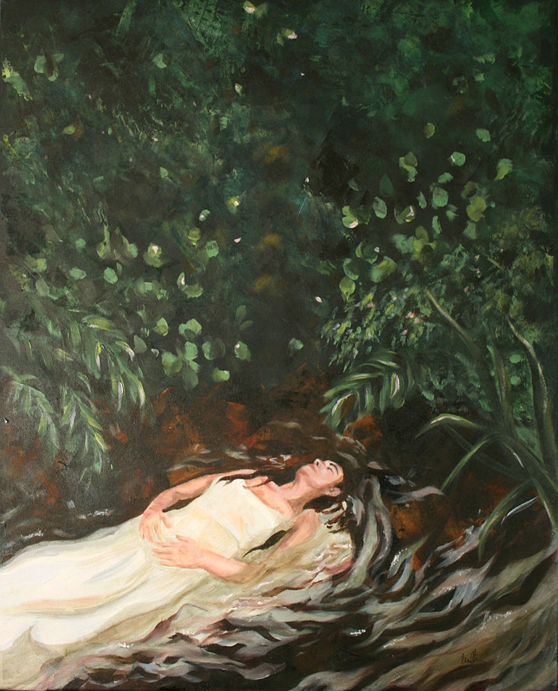 Castalia/Ophelia Original Painting - Len Oliver
