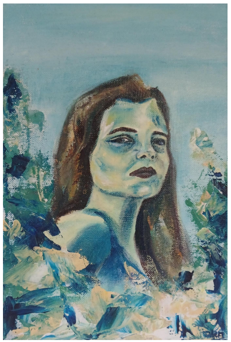 Nerea Original Painting - Len Oliver